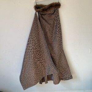 Roland Nivelais Vintage Cheetah Print Mermaid Gown Size 4